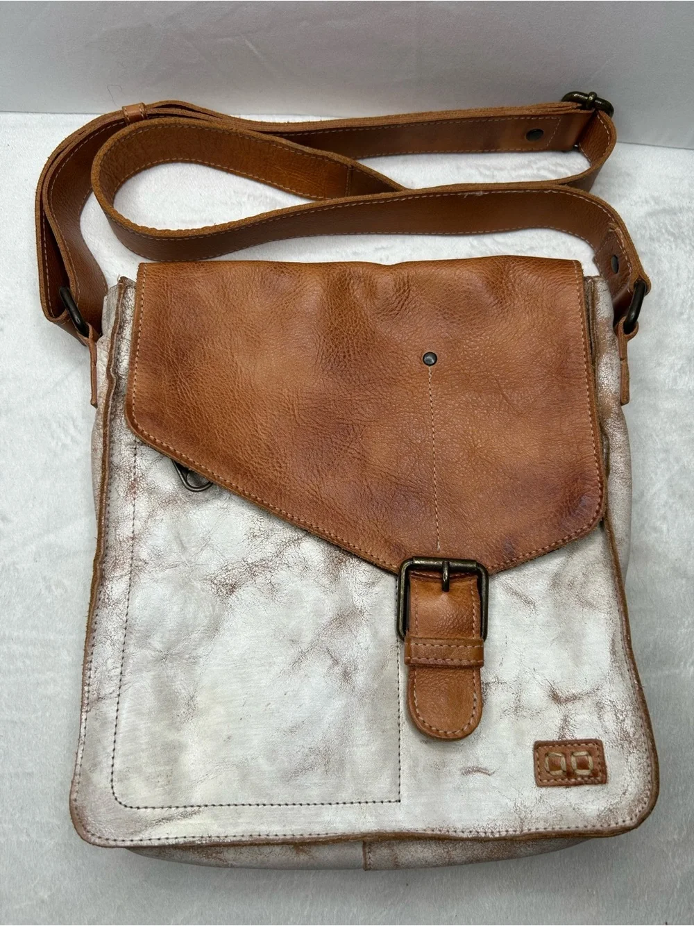 Bed Stu Venice Beach Rustic Leather Buckled Crossbody Bag